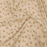 🟒PREMIJUM pamučno platno 240cm braon ruže na krem osnovi - Slika 2