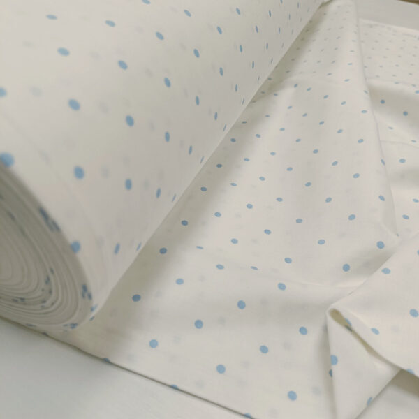 Pamuk bela osnova baby plave tufne - Slika 1