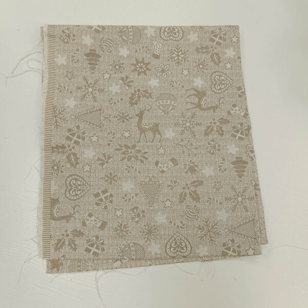 Parče dekor platno lux lurex krem 75x65 - Slika 1