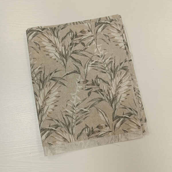 Parče dekor platno sivo listovi 100x140 - Slika 1