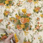 Dekor platno ruže na žuto