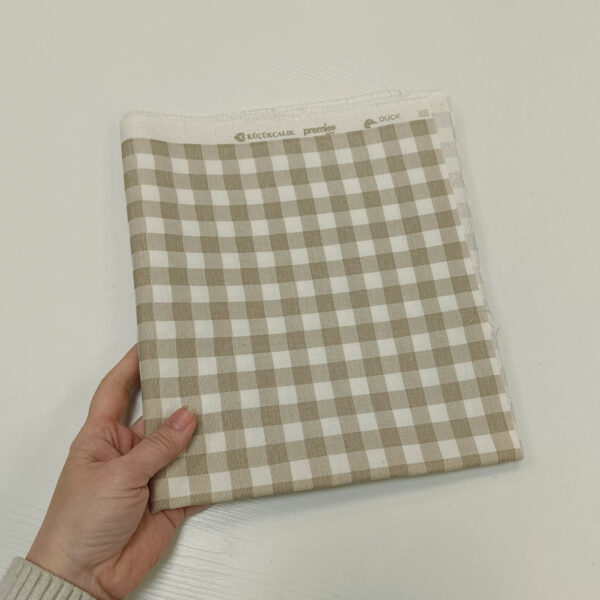Parče dekor platno krem kockice 55x95 - Slika 1