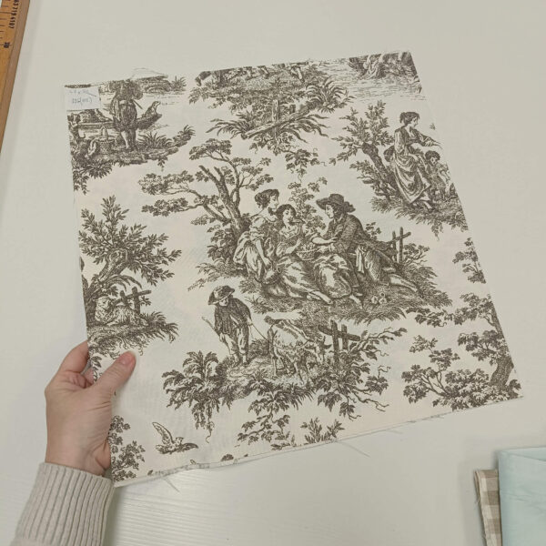 Parče dekor platno krem braon pejzaž 47x90 - Slika 1