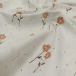 Posteljni pamuk premijum cigla cvetići