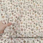 Posteljni pamuk premijum crtani cvetići - Slika 2