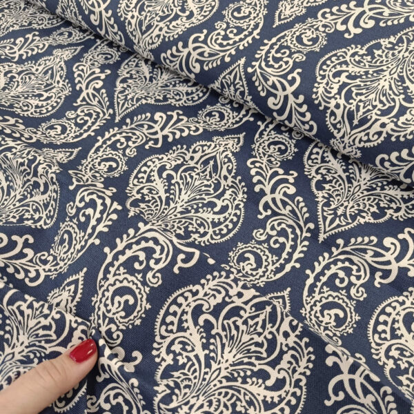IMG_20260520_144337 Dekor platno teget beli damask 180cm širina - Slika 1