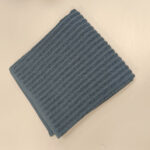 Peškir pamučni zeleni prugasta tekstura tamno plavi 50x90 - Slika 3