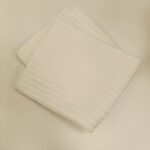 Peškir pamučni prugasta tekstura bež beli 50x90 - Slika 3