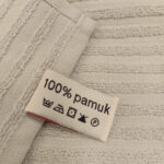 Peškir pamučni prugasta tekstura svetlo sivi 50x90 - Slika 3