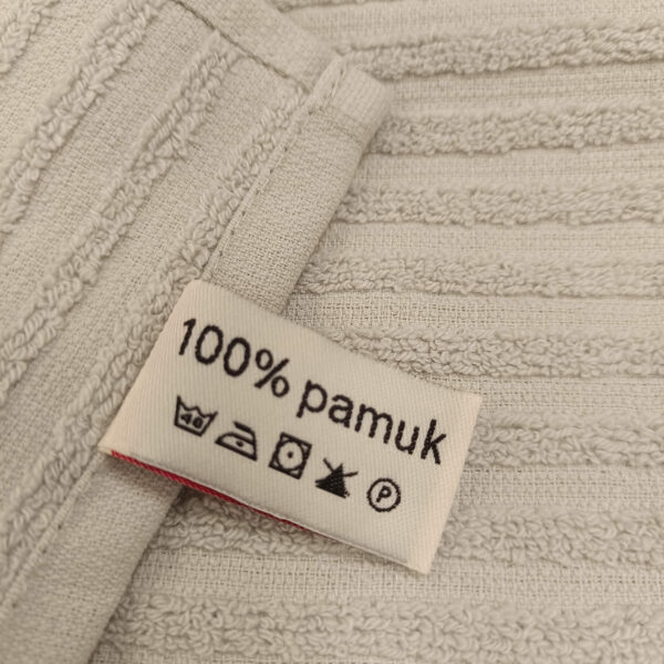 Peškir pamučni prugasta tekstura svetlo sivi 50x90 - Slika 3