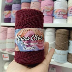MAKRAME konac Yarn club bordo