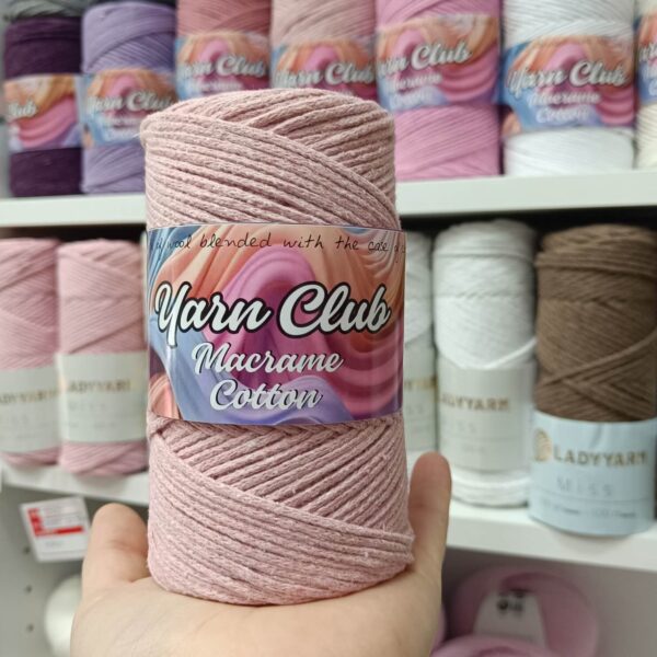 MAKRAME konac Yarn club bledo roze - Slika 1