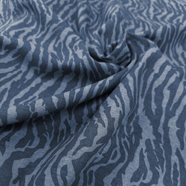 Lan viskoza DENIM ZEBRA ŠARA - Slika 3