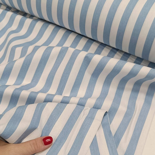 Posteljni pamuk plave pruge 240cm - Slika 1