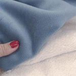 Dvostrani materijal  baby pliš+krzno denim plavi
