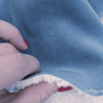 Dvostrani materijal  baby pliš+krzno denim plavi - Slika 4