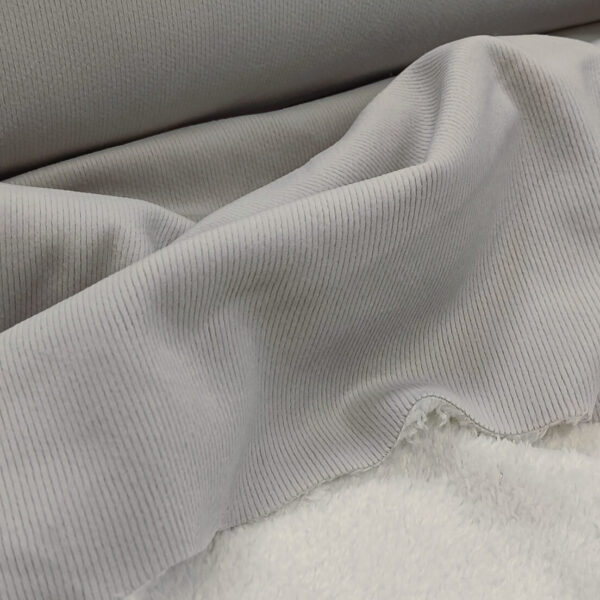Dvostrani materijal  baby pliš+krzno svetlo sivi - Slika 4