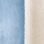Dvostrani materijal  baby pliš+krzno denim plavi - Slika 2