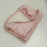 Baby zimsko ćebence 75x100 roze baby pliš sa krznom - Slika 2