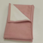 Baby zimsko ćebence 75x100 roze somot sa krznom - Slika 2