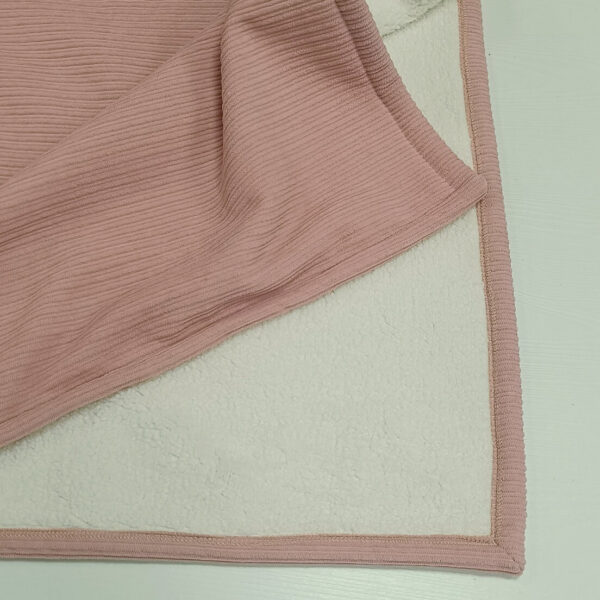 Baby zimsko ćebence 75x100 roze somot sa krznom - Slika 1