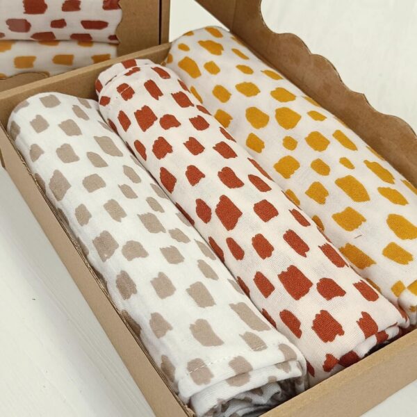 Set muslin pelena razne  80x90 3/1 - Slika 2