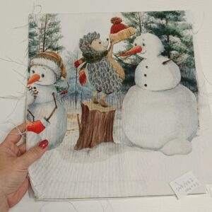 Parče dekor novogodišnji jež i sneško 30x140